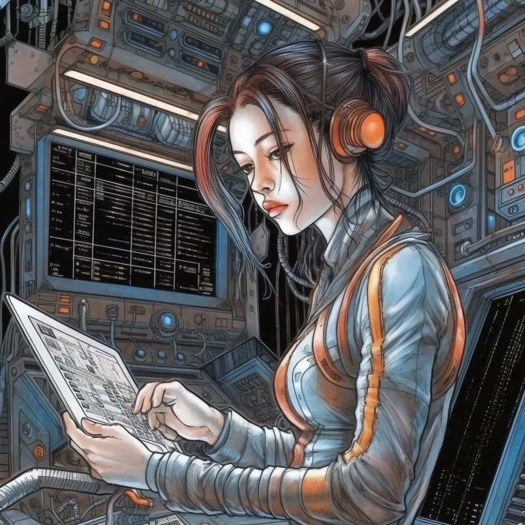 UI的未来是2D，可能是多模态的，可能是混合的，可能是多设备的。有限的3D。（"未来感UI"图片由Midjourney生成。）